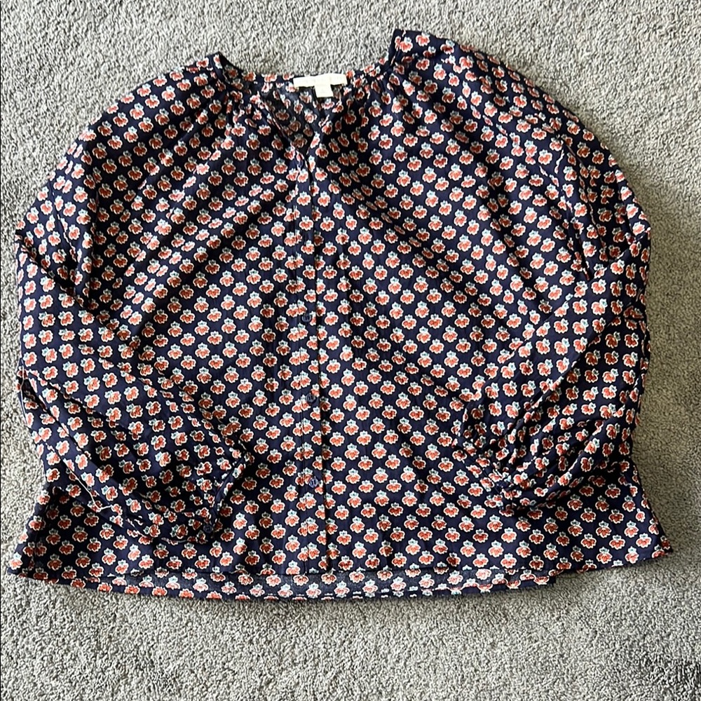 Chelsea and Violet Floral Navy Women's Top